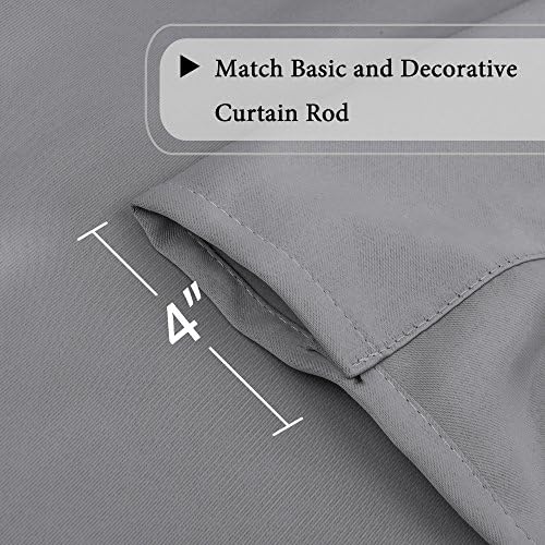H.Versailtex Thermal Insulated Blackout Tie Up Curtains Adjustable