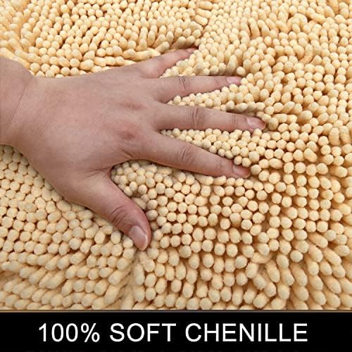 Bathroom Set 3-Piece Non-Slip Bath Mat Set, Ultra Soft Chenille Bath