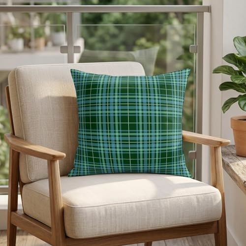 Pillow Covers 20x20 Set of 2, Buffalo Plaid Square Throw Pillow Covers