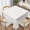Geometric Pattern Print Square Tablecloth, Waterproof Vinyl Table