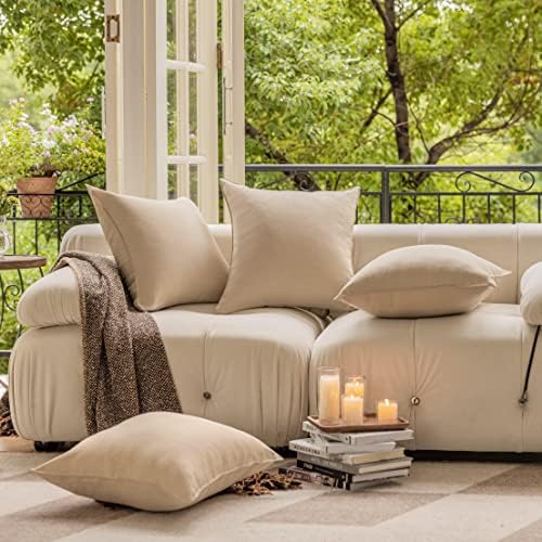 Demetex Outdoor Throw Pillows 18x18 Waterproof Square Pillow Covers