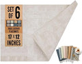 UnivoColors Faux Leather Placemat Set of 6,17" × 12" Double-Sided