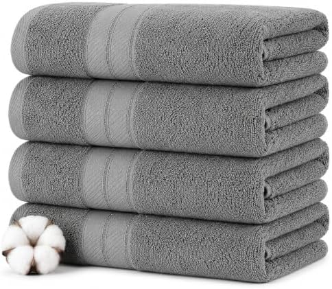 Modern Threads Spun Loft 4 Pack Bath Sheets – Oversized 35 x 66 Bath