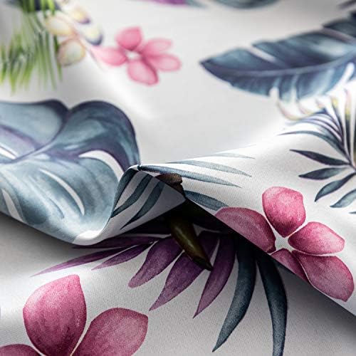 VOGOL Tropical Leaf Print Room Darkening Curtains, 52 x 63, 2 Panels
