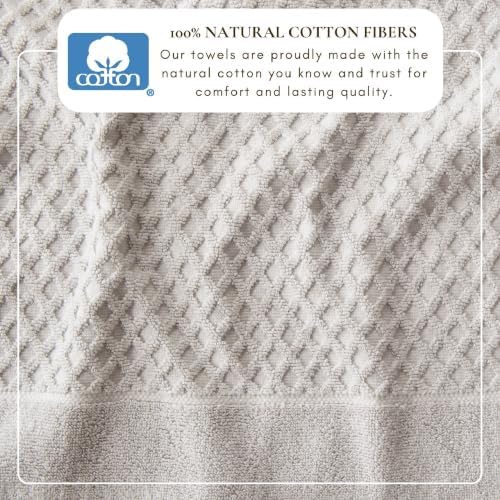 Great Bay Home Bath Towels - 100% Cotton 6 Piece Bath Sheet Set