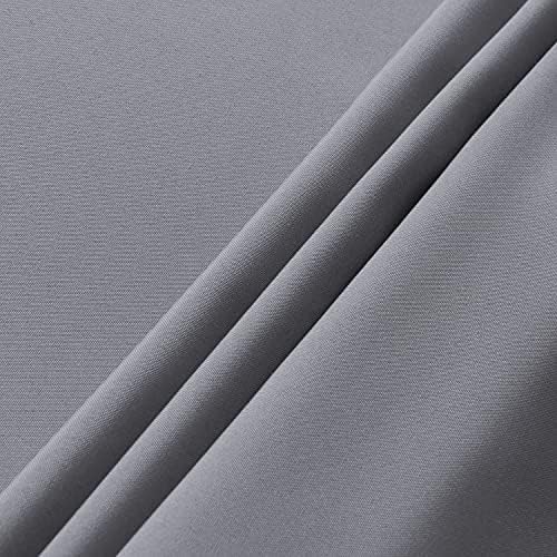 sancua Rectangle Tablecloth, 60 x 120 Inch, Light Grey