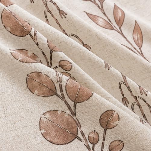 Boho Farmhouse Linen Curtains 96 Inch for Living Room 2 Panels