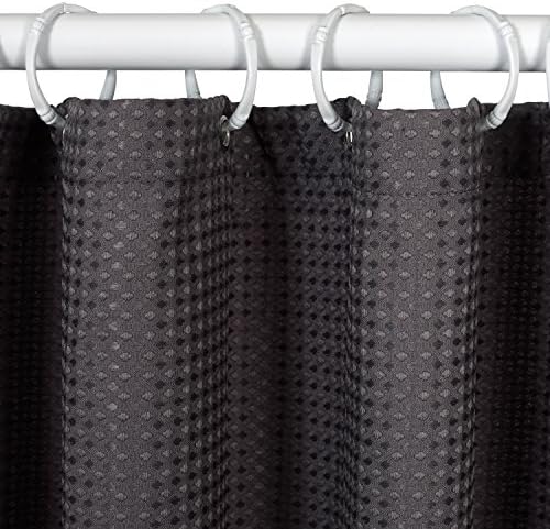 Zenna Home Luxury Spa Waffle Pattern Fabric Shower Liner/Curtain