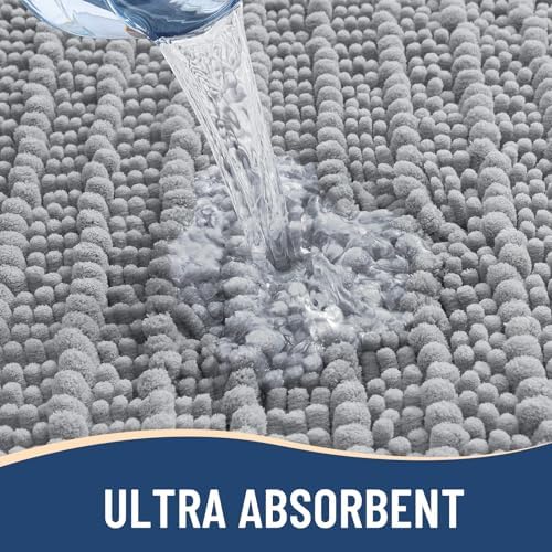 Arotive Bathroom Rugs Mat 60x20, Soft Absorbent Chenille Shaggy Bath