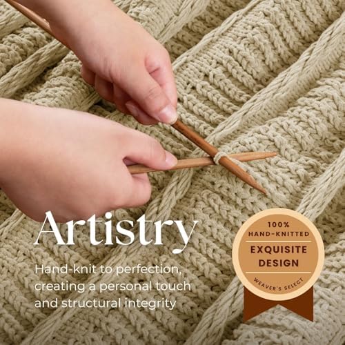 Boho Knitted Chenille Blanket with Tassels - Lightweight & Soft