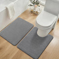 YIHOUSE Bathroom Rugs Set 2 Piece, Extra Soft Absorbent Chenille Bath