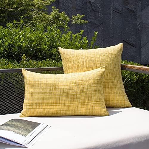 Kevin Textile Outdoor Waterproof 18x18 Inch Pillow Covers 2 Pack