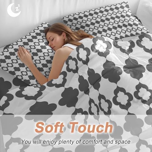 Vintage Bohemia Duvet Cover Set, Abstract Geometric Art Simple Boho