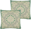 Creative Home Ideas Set of 2 Lace & Embroidery Applique Pillow Covers