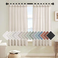 H.VERSAILTEX Living Room Linen Curtains Home Decorative Tab Top