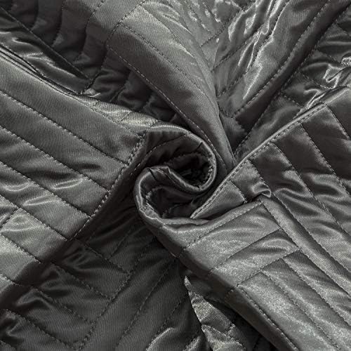 NTBAY Twin Satin Quilt Set, 2 Piece, Grey