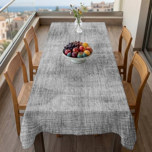 Gray Texture Pattern Rectangle Tablecloth 60x120 Inches, Minimalist