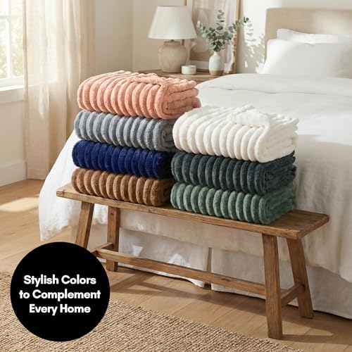 Americanflat 60x80 Faux Fur Throw Blanket - Soft and Breathable Throw
