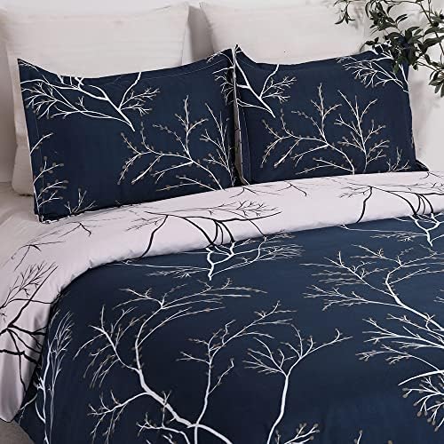 Soft Brushed Microfiber Duvet Cover Set with Zipper Closure and Corner