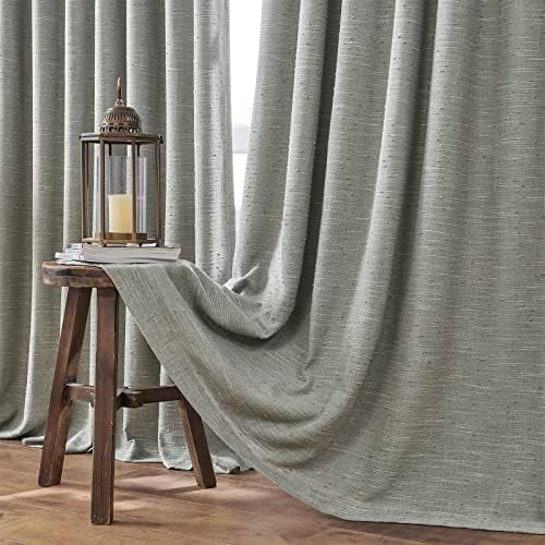 Gray 102 inches Long Pinch Pleat Semi Sheer Curtain for Living