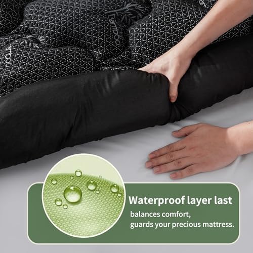 100% Waterproof Queen Mattress Topper, Breathable Mattress Pad, Rayon