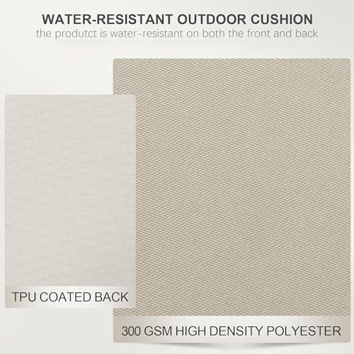 Favoyard Outdoor Chair Cushions 19" W x 19" D x 2" T Set of 4, Beige