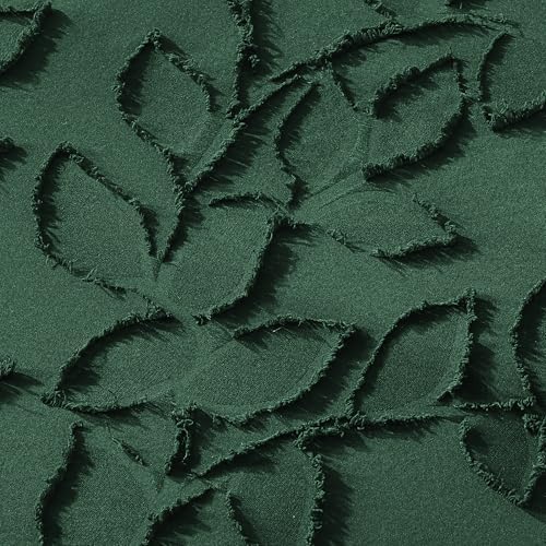Litanika King Comforter Set, 3PCS Emerald Green Boho Tufted Bedding