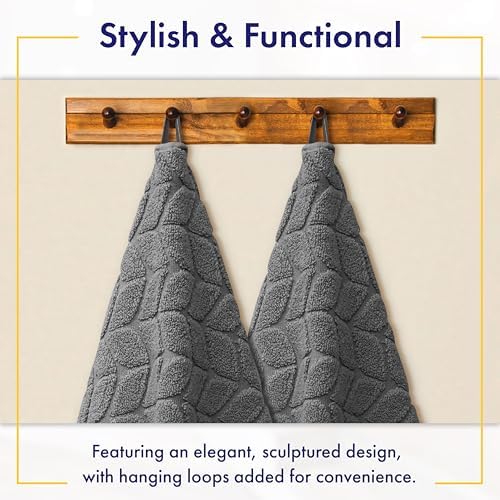 Luxury 100% Cotton Decorative Bath Towel Set, Ultra Soft - Granite