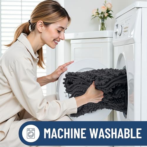 Smiry Bathroom Rugs Sets 3 Piece Machine Washable (30x20+24x16+24x20)