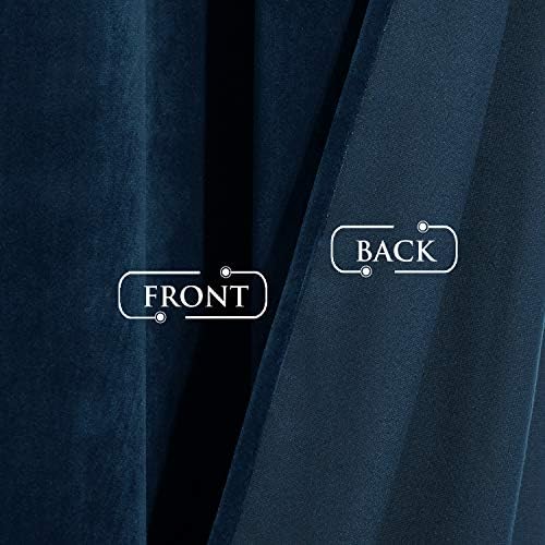 StangH 120 inches Long Navy Blue Velvet Curtains for High Ceiling 1