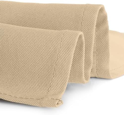 Gee Di Moda Square Tablecloth - 70 x 70 Inch Beige Table Cloth for