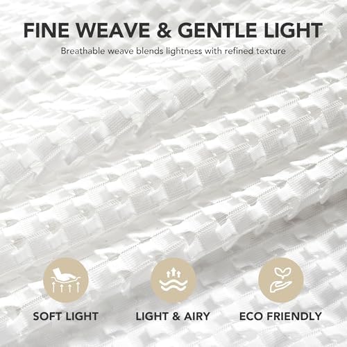 Deconovo Light Filtering Sheer Curtains 108 Inches Long for Living