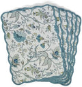Botanical Blues Luxury Handcrafted Placemats (Reversible) Cotton