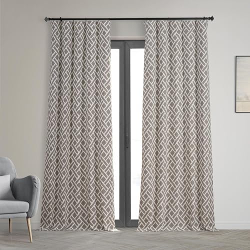 HPD Half Price Drapes Modern Geometric Printed Curtains 96 Inches Long