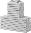 Homaxy 16 Pack 100% Cotton Kitchen Towels and Dishcloths Set, Light