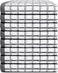 Dish Towels for Kitchen, 8 Pack, 16x26 - Thick 410 GSM, Gray