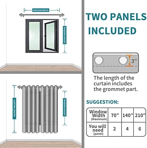 BGment Blackout Curtains - Grommet Thermal Insulated Room Darkening