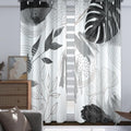 Charcoal Grey Blackout Curtains, Boho Drapes 96 inches length, 2