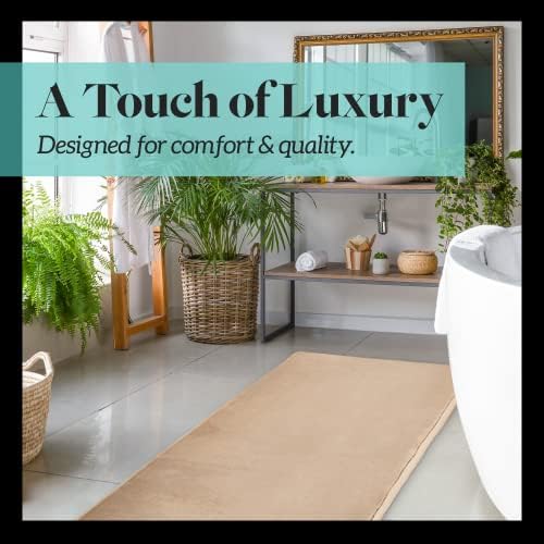Memory Foam Bath Mat Non Slip Absorbent Super Cozy Velvet Bathroom Rug
