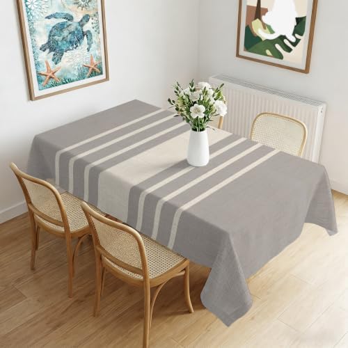 Rectangle Tablecloth Waterproof Spillproof Table Cloths,Vintage Gray