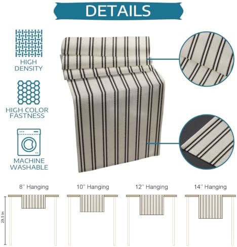 Ticking Stripes Table Runner and Placemats Set of 4 Vertical Lines