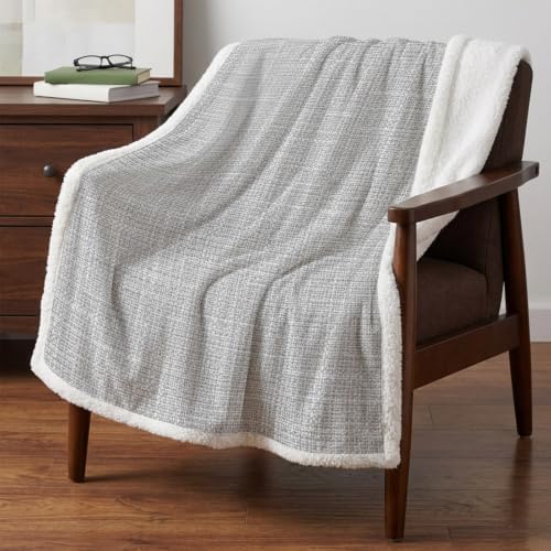 Silver Gray Solid Sherpa Fleece Blanket Minimalist Cloth Cool Gray