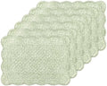 6 PC Quilted Placemats, 18"X13"Extra Large Cotton Placemats Set of 6