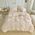 Boho Duvet Cover Set Full Size 3 Pieces Boho Farmhouse Beige Comforter