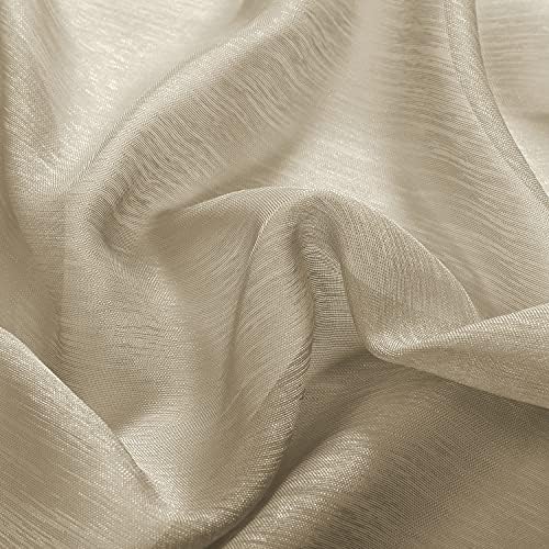 DONREN 108 Inch Extra Length Sheer Curtains for Bedroom - Grommet Top