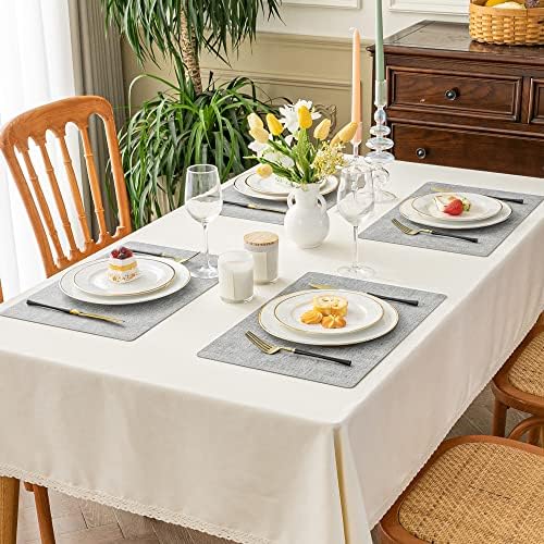 Romanstile Vinyl Placemats Set of 8 + Set of 12 - Heat Resistant Place