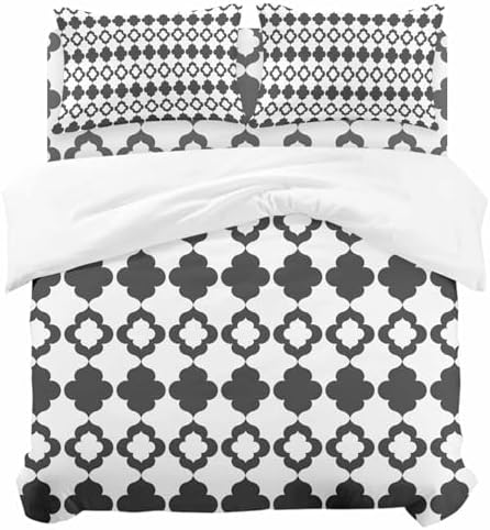 Vintage Bohemia Duvet Cover Set, Abstract Geometric Art Simple Boho