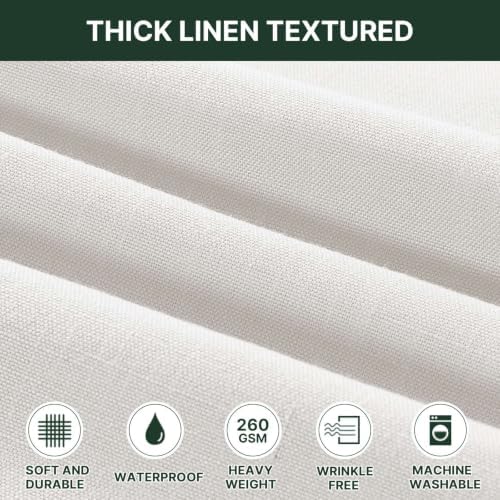 H.VERSAILTEX Linen Textured Table Cloths 54 x 108 Inch Premium Solid