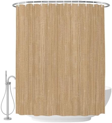 Sand Beige Shower Curtain, Waterproof Shower Curtains for Bathroom