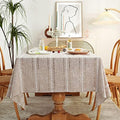 Chassic Rectangle Tablecloth 54 x 72 Inch, Farmhouse Boho Linen Table